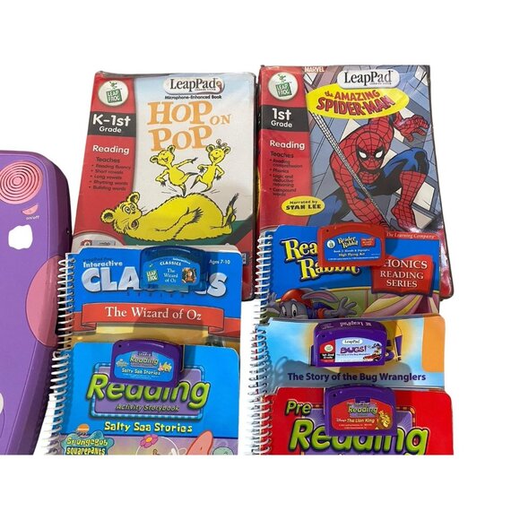 LeapFrog LeapPad Learning System 7 Games Cartridges & Books Leap Pad Lot - Picture 3 of 7